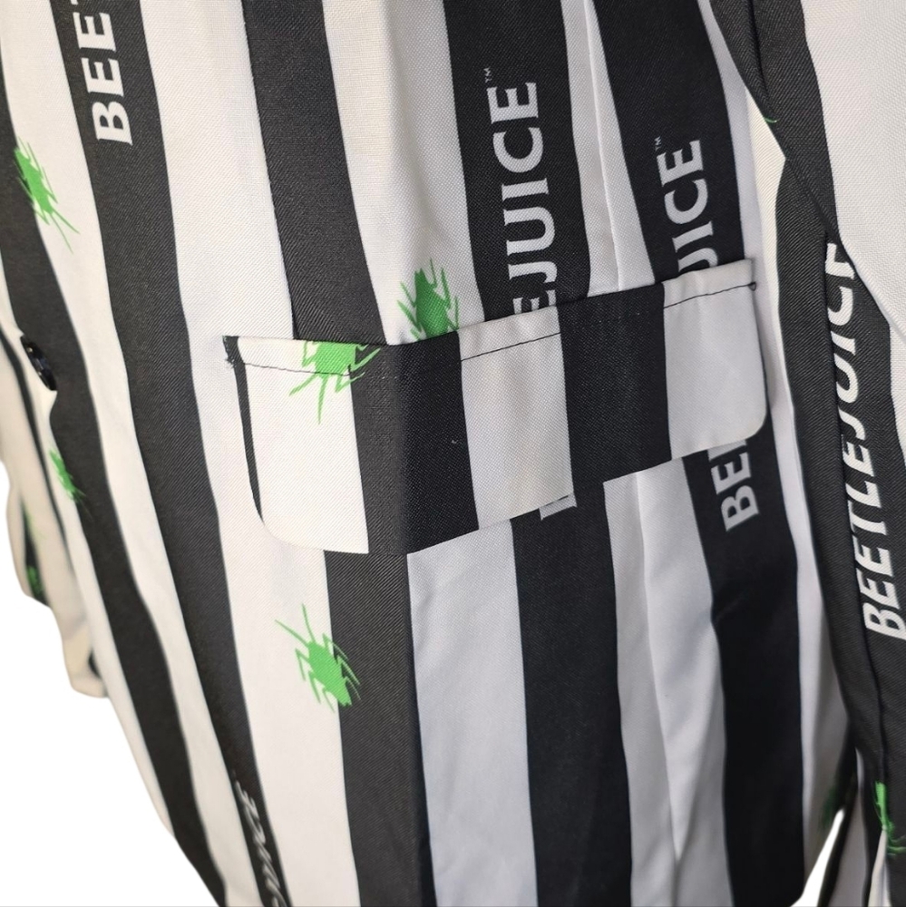 Offstream BEETLEJUICE Striped Black and White Suit Large - Picture 6 of 16